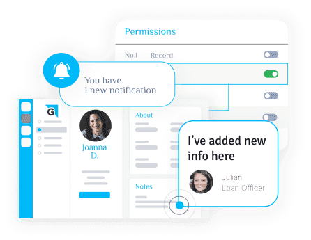 Loan officers review applications