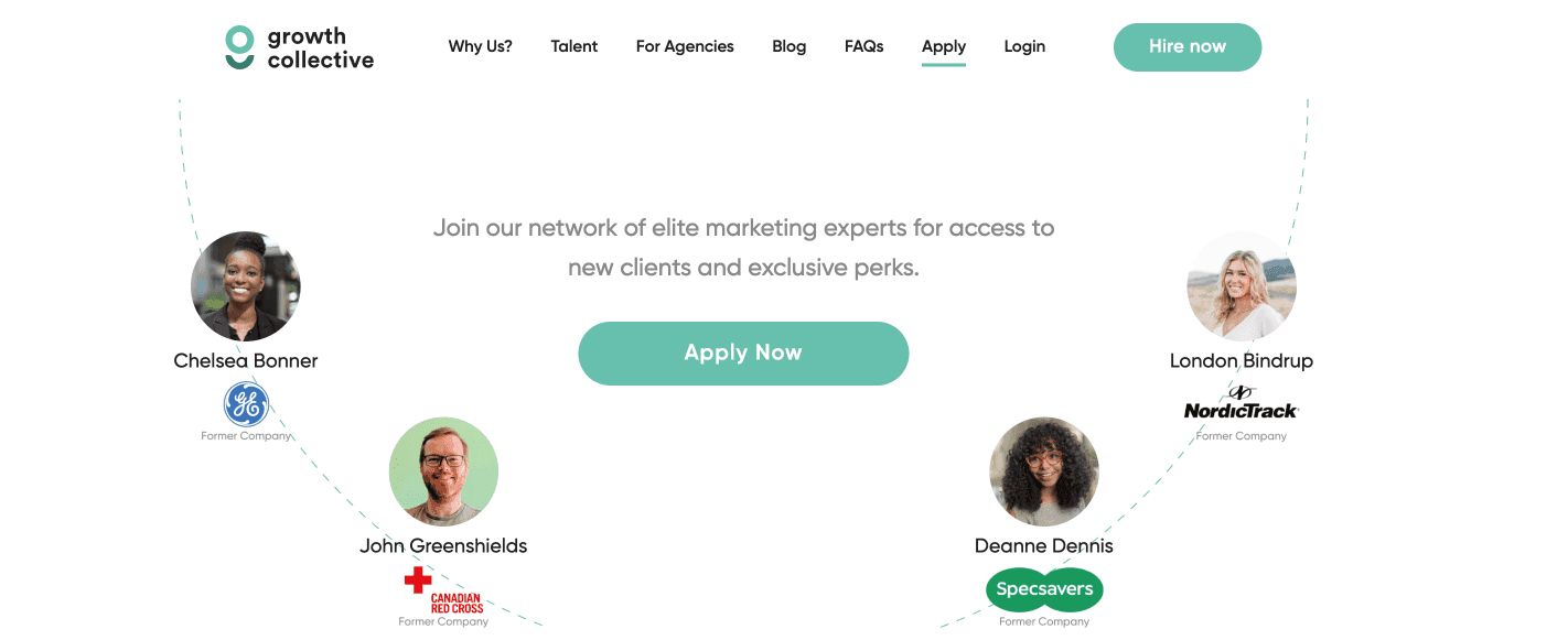 Growth Collective portal screenshot