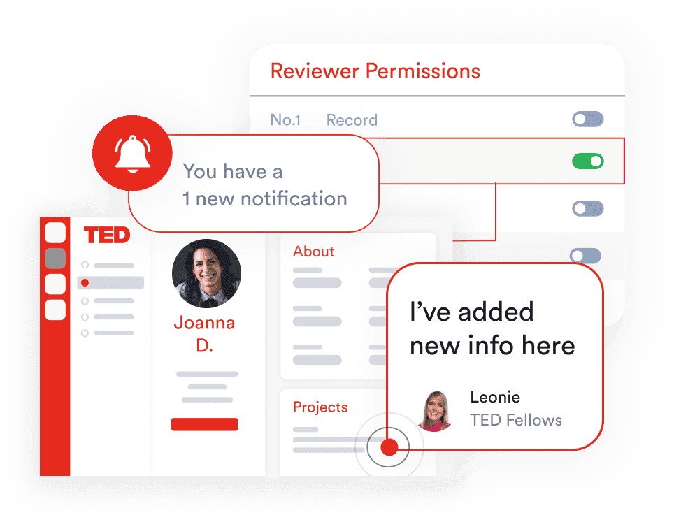 Reviewers look through applications