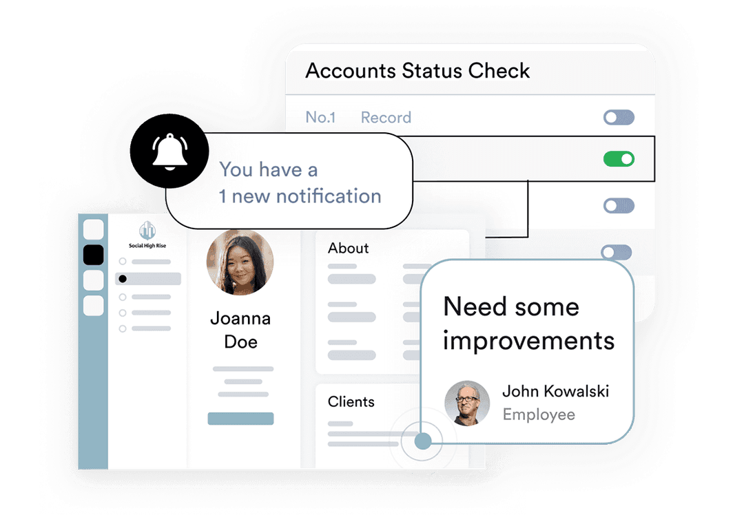 Employees view their work