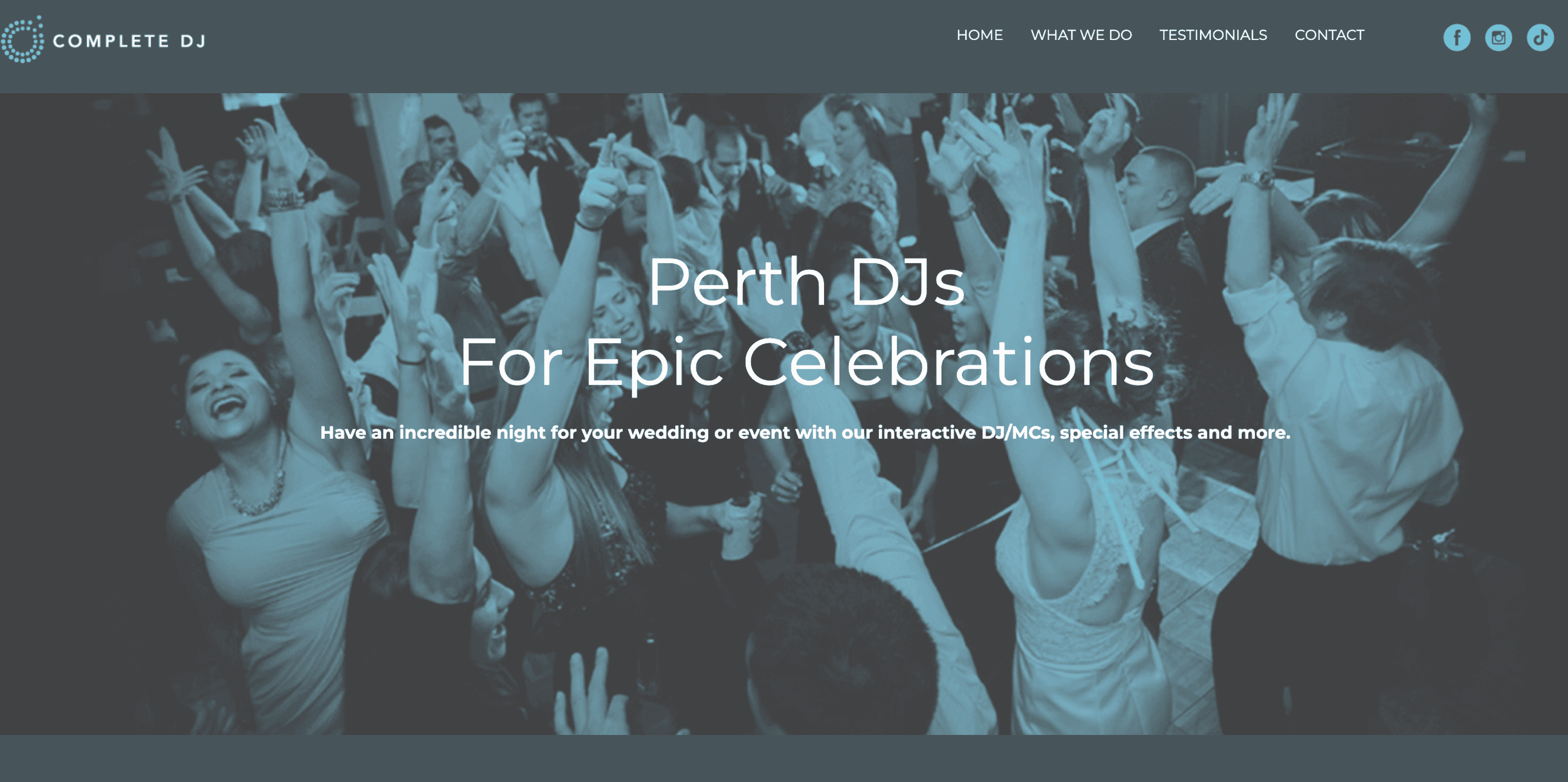 Complete DJ Group portal screenshot